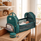 Sac à Langer Convertible avec Berceau Intégré – Vert