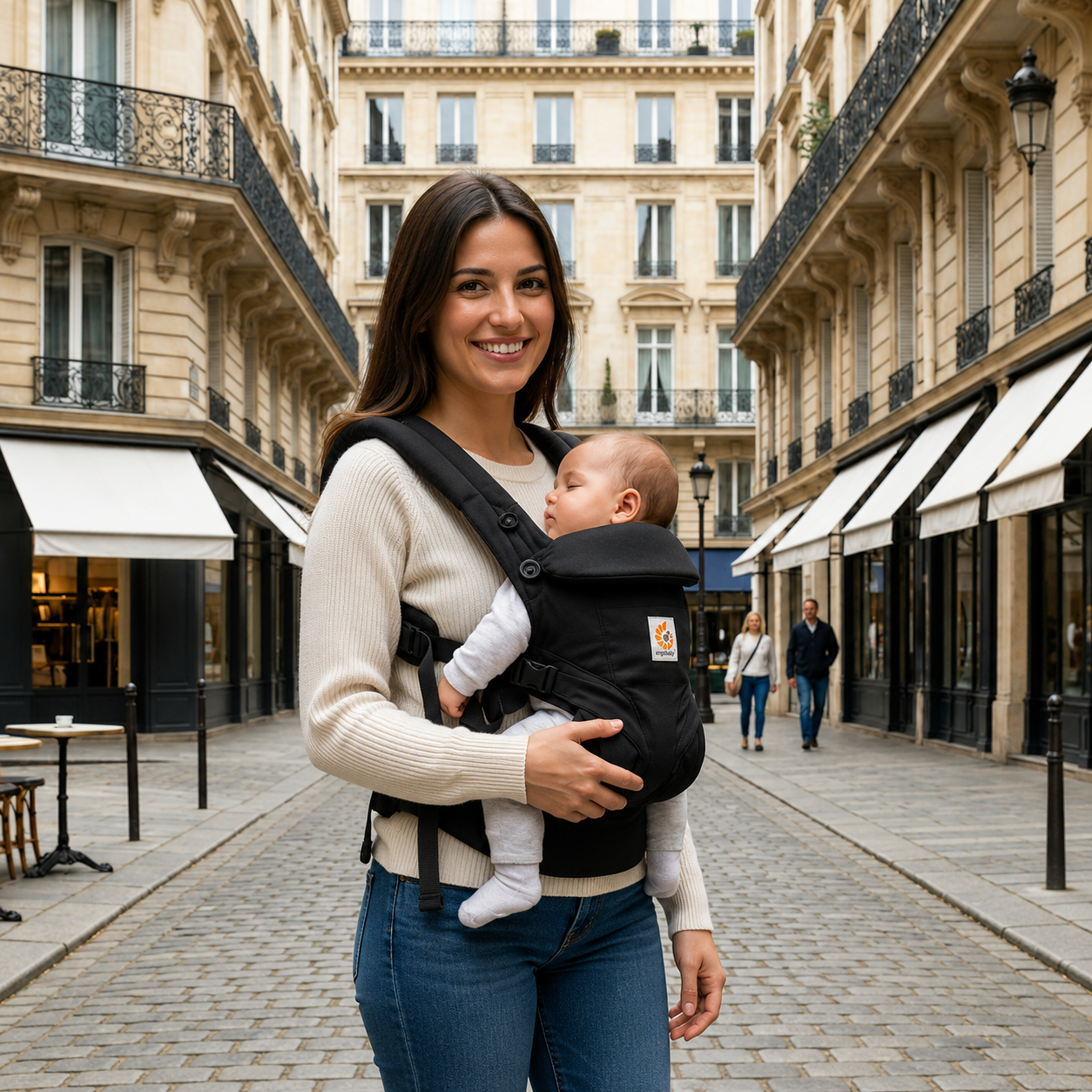 Porte-Bébé Ergonomique Noir – Confort