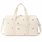 Sac à Langer en Coton Matelassé – Motif Olive Brodé