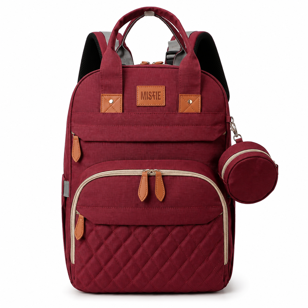 Sac à Langer Convertible avec Berceau Intégré – Rouge Bordeaux
