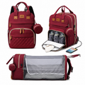 Sac à Langer Convertible avec Berceau Intégré – Rouge Bordeaux