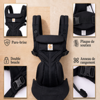 Porte-Bébé Ergonomique Noir – Confort